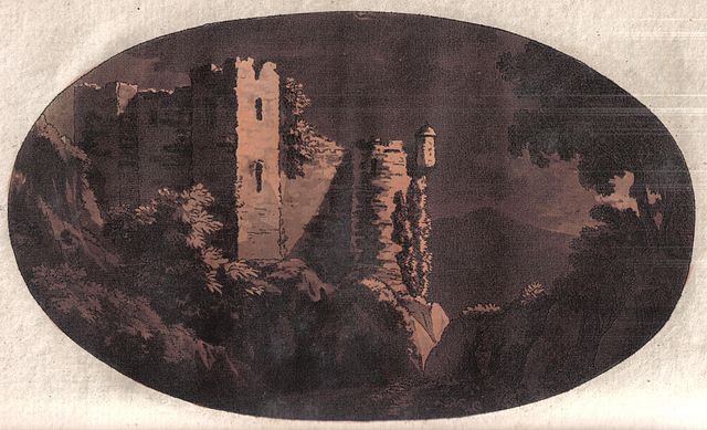 Penrith Castle in 1772 from Gilpin's book on Cumberland and Westmoreland.