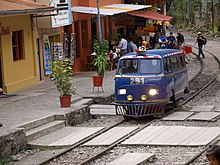 A railbus on the Ferrocarril Santa Ana near Machu Picchu PeruRail 291.jpg