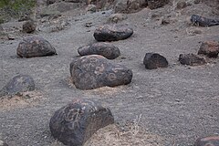 Sample of petroglyphs at Painted Rock near Gila Bend, Arizona off Interstate 8.
