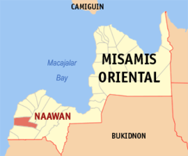 Naawan na Misamis Oriental Coordenadas : 8°26'0"N, 124°18'0"E