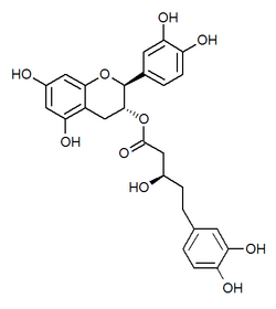 Struktur kimia dari phylloflavan