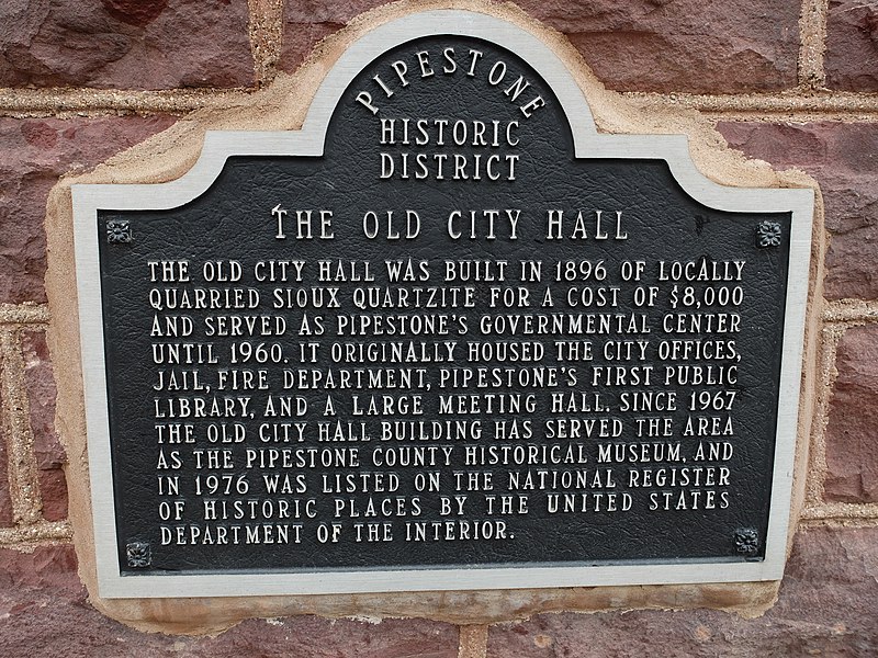 File:Pipestone County Museum-marker.jpg