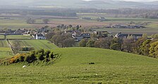 Pitlessie, the largest settlement in Cults, as seen from Cults Hill