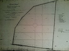 Plano de Acequias y Terraplenes de la Huerta Grande del Real Sitio, a mediados del siglo XIX.