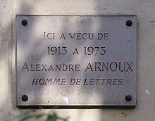 Plaque Alexandre Arnoux rue Debrousse.jpg