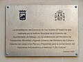 Placa conmemorativa a la rehabilitación del Convento de San Andrés, 2023-09-22.