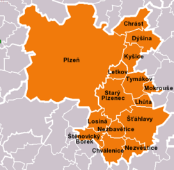 Kawasan perbandaran di Daerah Bandaraya Plzeň