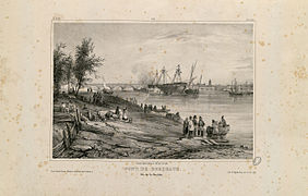 Quai de Queyries autour de 1840.