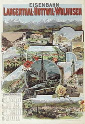 Poster from 1936 advertising the Langenthal-Huttwil-Wollhusen railway Poster Langenthal-Huttwil-Wollhusen.jpg