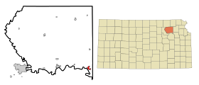 Pottawatomie County Kansas Incorporated and Unincorporated areas St. Marys Highlighted.svg