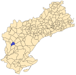 Situación en la provincia de Tarragona.