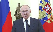 Russia's president Vladimir Putin compared himself to Peter the Great in an effort to regain the former Russian lands. Putin (2022-03-08).jpg