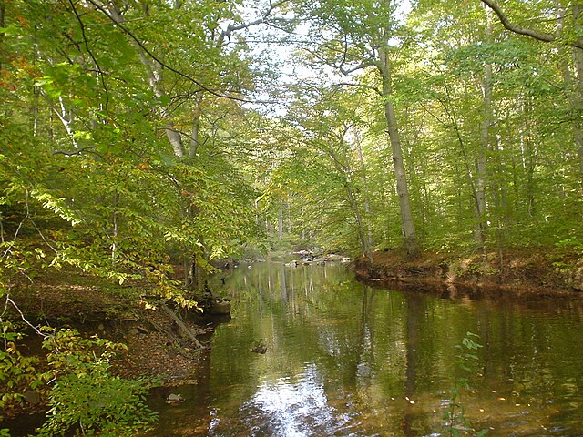 In Ridley Creek State Park 39°56′57″N 75°25′48″W / 39.9491°N 75.4301°W / 39.9491; -75.4301 (Ridley Creek State Park)