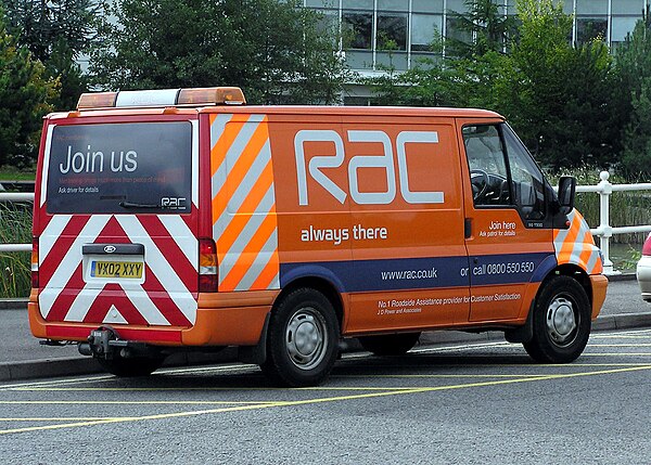 An RAC roadside assistance van