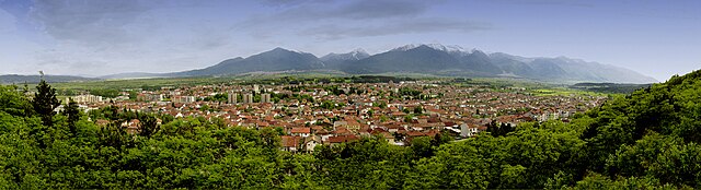 View of Razlog and Pirin mountains