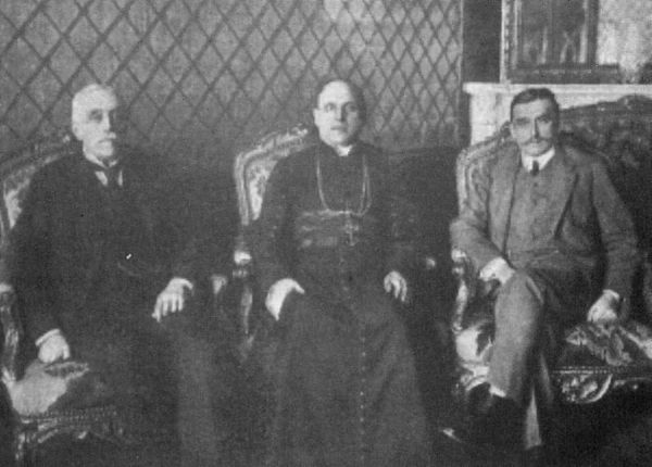 The Regency Council. Left to right: Ostrowski, Kakowski, and Lubomirski