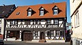 Half-timbered house at the corner of Kirchstrasse and Jahnstrasse