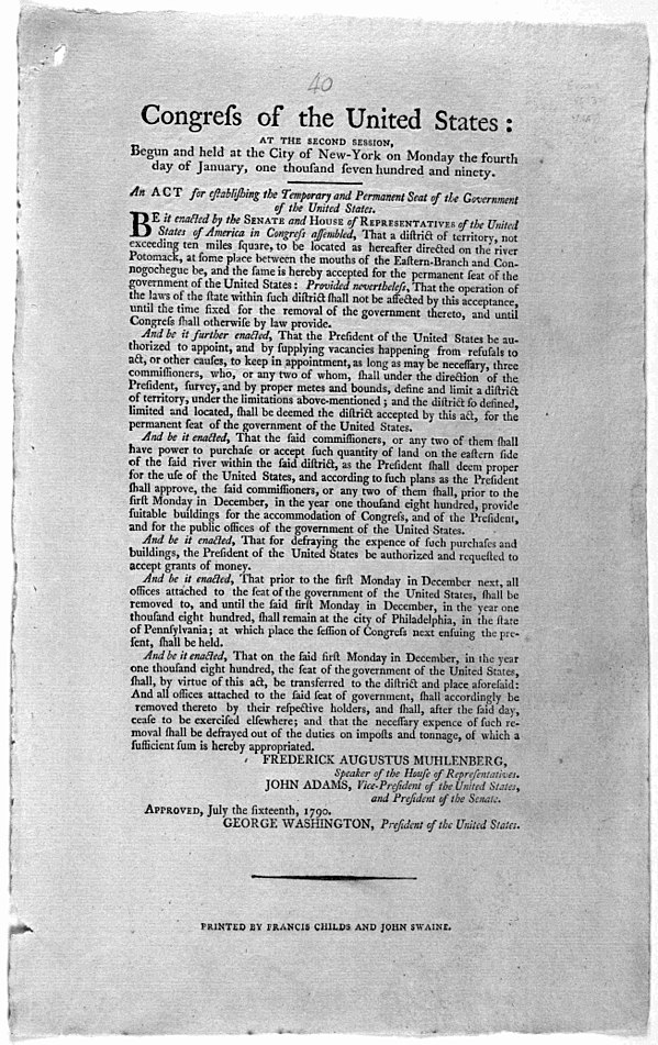 Residence Act of 1790