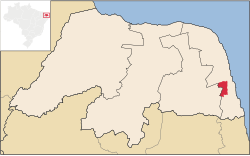 Location of the municipality in the state of Rio Grande do Norte
