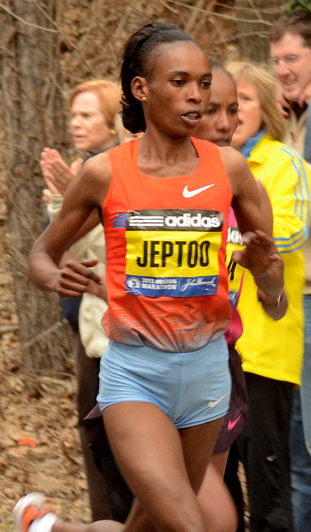 Nandi-Sportlerin Rita Jeptoo beim Boston Marathon 2013