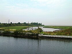Stanlow Island from the Manchester Ship Canal River Gogg looking North from Manchester Ship Canal - geograph.org.uk - 1210099.jpg