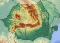 Topografska karta Rumunjske