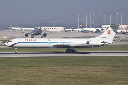 Rossiya Il-62 at Munich Airport in 2006