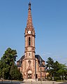 Evangelische Kirche (Lutherkirche) mit Ausstattung, Grundstück und Einfriedung