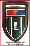 SADF 8th Armoured Division Natal Mounted Rifles Flash