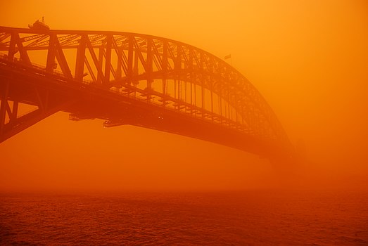 Most u Sidneju za vreme pustinjske oluje, Australija