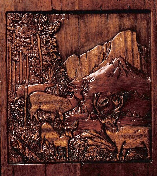 File:Sal Maccarone laminated wood relief sculpture.jpg