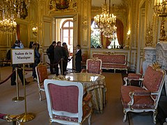 The Grand Salon, or Music Room, which opens onto the garden