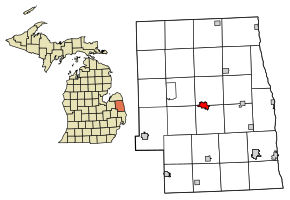 Poziția localității Sandusky, Michigan