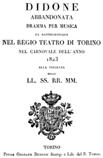 <i>Didone abbandonata</i> (Mercadante) opera by Saverio Mercadante