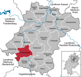 Kaart van Schwalmstadt