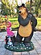 Sculpture of cartoon characters Masha and Bear in Yelan (Volgograd Oblast).JPG