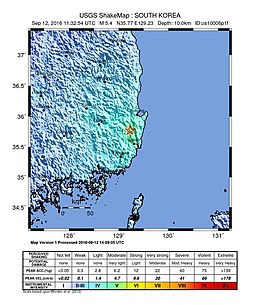 Shakemap Earthquake 12 Sep 2016 South Korea.jpg