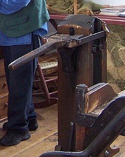 Shaker broom vise Production vise for broom making