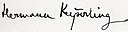 Hermann Keyserling – podpis