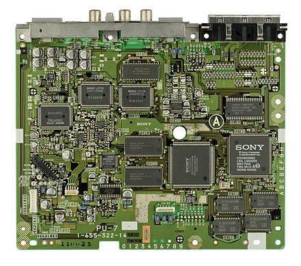 An SCPH-1000 motherboard