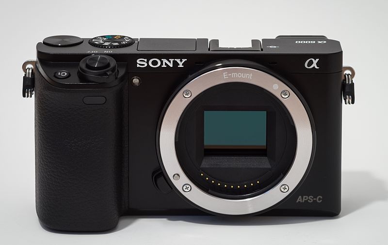 File:Sony Alpha ILCE-6000 APS-C-frame camera no body cap-Crop.jpeg