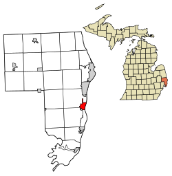 Location of St. Clair, Michigan