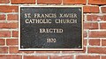 StFrancisXavierChurchPlaque 20151122.jpg