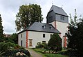 Evangelische Pfarrkirche Heilig Kreuz mit Ausstattung, Kirchhof und Einfriedung