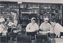 Nursing students studying at the St. Paul's Hospital School of Nursing Library Student Nurse Library at the SPH School of Nursing.png