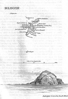 Karte von Sula Sgeir aus dem 19. Jahrhundert