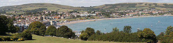 Panorama of Swanage, looking north-west from Peveril Point