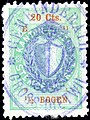 1891, 20c - (№ 34) 11-91. Used in Grossdietwil