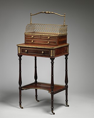 <span class="mw-page-title-main">Cheveret desk</span> Antique desk of very small size