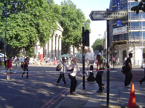 A view looking towards Tavistock Square